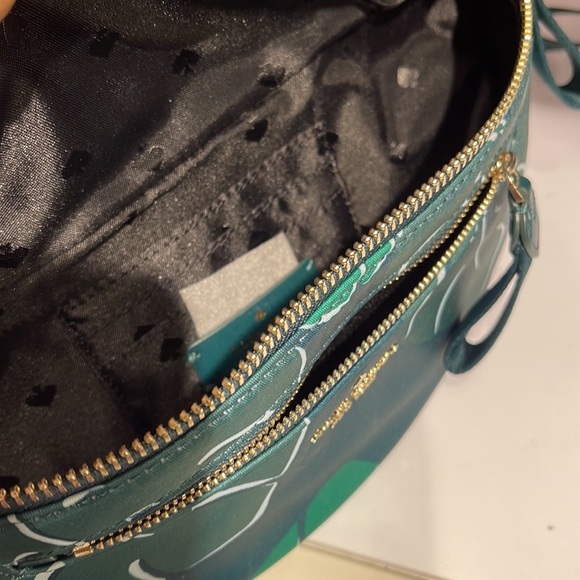 Kate Spade Chelsea Monstera Leaves Print Nylon Belt Bag Fanny Pack Green Multi - Picture 8 of 16